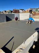 Concrete finishers for garage floor