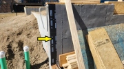 Vycor protection between foundation wall and framing