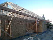 Very Long Timber Beam by Rear Porch  