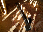 4 Steel Columns with Timber Beams Attached  