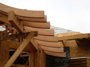 Radius Timber Tails above Living Room  