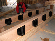 Beams & Hangers for Entry Roof  