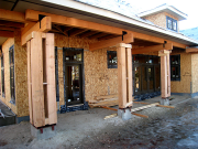 Rear Porch Columns Installed  