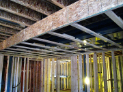Large Soffit in Basement is Finished  