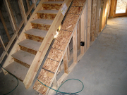 Rake Walls by Stairs Framed  