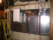 Boiler Installed over Diamond Plate  