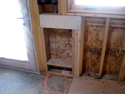 Opening for Dog Door in Laundry Room  
