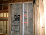 Radon Vent Pipe Installed  