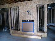 Basement Fireplace Sheathed for Stone  
