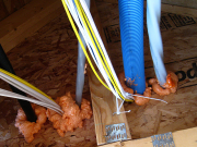 Wires Sealed in Breezeway Fire Wall  