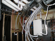 Pex Tubing in Mechanical Room  