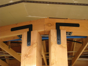 Timber Posts Brackets Installed  