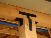 Timber Posts Brackets Installed  