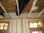 Space Above Dropped Ceilings is Sprayed  