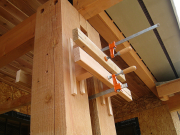 Post Outridges Braced After Epoxy Connection  