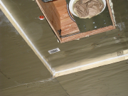 Foam Sheathing on Pool Room Ceiling is Taped & Caulked  
