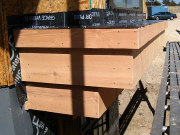 Detail of living room window beams
