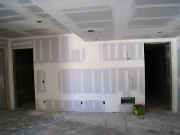 Basement walls are taped