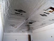 Swim room double foam ceiling finished