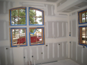 Drywall in kitchen is taped