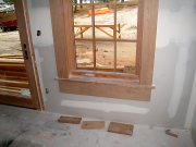 Mock up of bottom of window trim