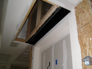 Slot above TV niche is framed