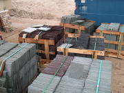 The different colors of the roof slate 