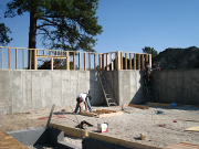 Garage Walls being Framed