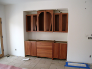 Cabinets in dining area