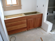 Cabinets in master bathroom