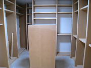 Master closet in progress