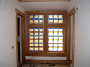 Windows are masked and ready for stain