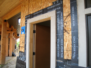 Garage door trim finished