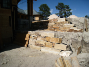 Retaining walls by walkout