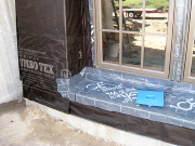 Shelf for stone sill under walk out window
