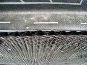 Detail of lath and drainage fabric