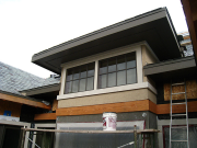 Stucco finished on south dormer