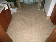 Guest bathroom floor in progress