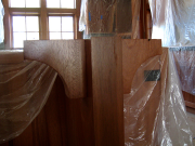 Detail of kitchen cabinet corbels
