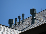 Roof terminations are painted