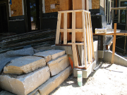 Northwest column is framed