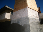 Lathe for stone attached to concrete