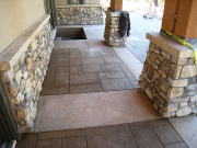 North patio is placed