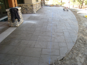 Rear patio beautifully done by Cutting Edge Concrete
