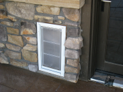 Dog door on outside