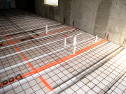 Layout of Walls Marked for Radiant Heat Tubing
