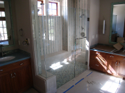 Master shower glass door