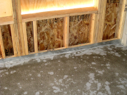 Concrete Poured Against Metal Flashing