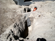 Trench for Garage Plumbing
