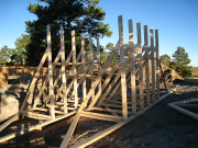 Truss Girders are Prebuilt on Ground